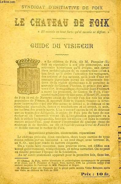 LE CHATEAU DE FOIX, GUIDE DU VISITEUR | Immagine principale