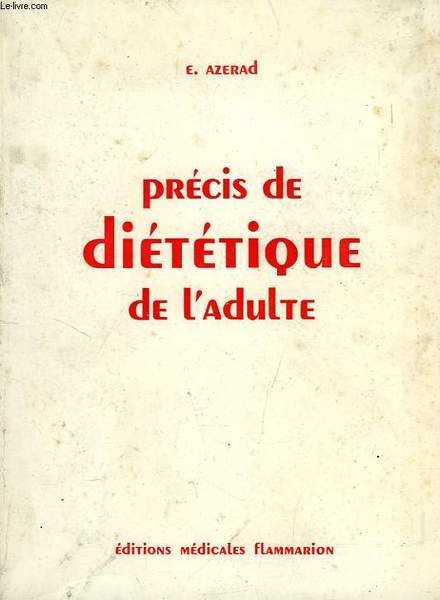PRECIS DE DIETETIQUE DE L'ADULTE | Immagine principale