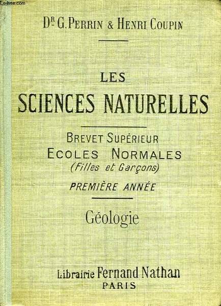 LES SCIENCES NATURELLES DU BREVET SUPERIEUR (GARCONS ET FILLES), 1re … | Immagine principale
