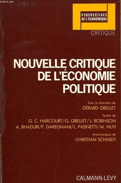 NOUVELLE CRITIQUE DE L'ECONOMIE POLITIQUE | Immagine principale