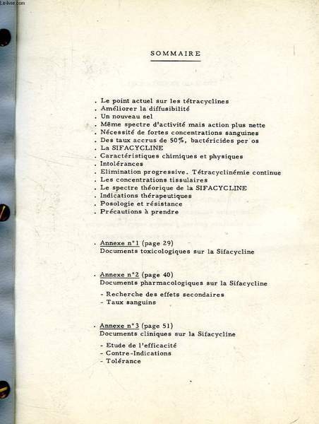 DOSSIER SIFACYCLINE | Immagine principale