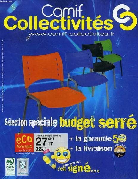 CAMIF COLLECTIVITES, SELECTION SPECIALE BUDGET SERRE (CATALOGUE) | Immagine principale