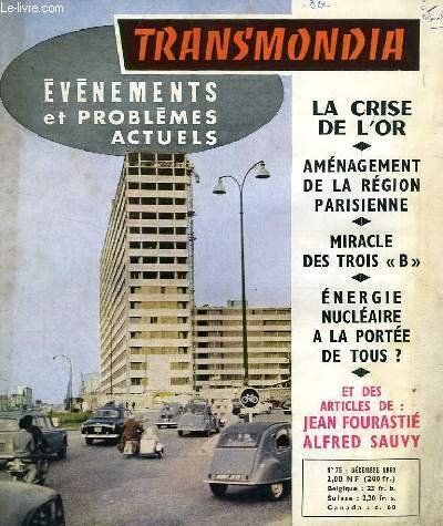 TRANSMONDIA, N° 75, DEC. 1960, EVENEMENTS ET PROBLEMES ACTUELS | Immagine principale