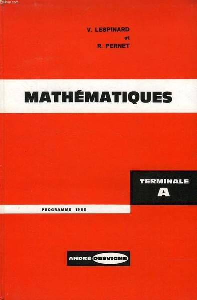 MATHEMATIQUES, CLASSE TERMINALE A | Immagine principale