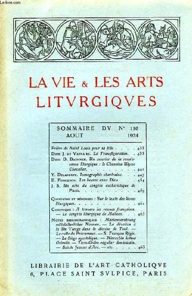 LA VIE & LES ARTS LITURGIQUES, N° 116, AOUT 1924
