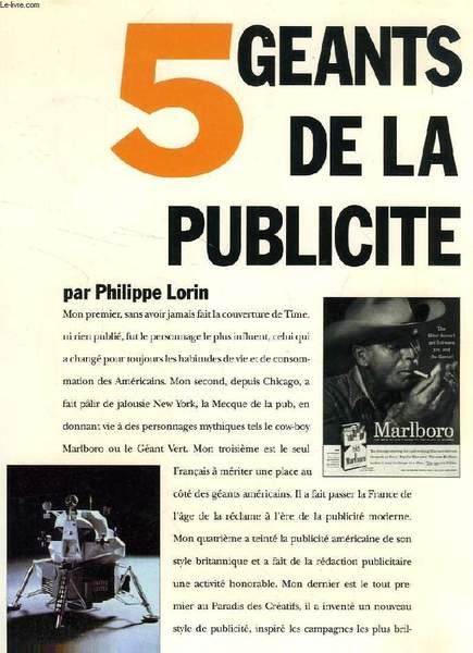 5 GEANTS DE LA PUBLICITE