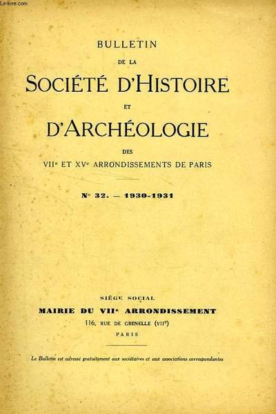 BULLETIN DE LA SOCIETE HISTORIQUE ET ARCHEOLOGIQUE DES VIIe ET …