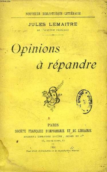 OPINIONS A REPANDRE