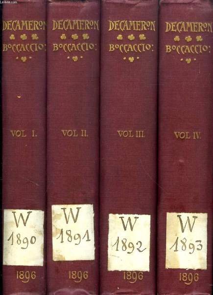 THE DECAMERON, 4 VOLUMES (COMPLETE)