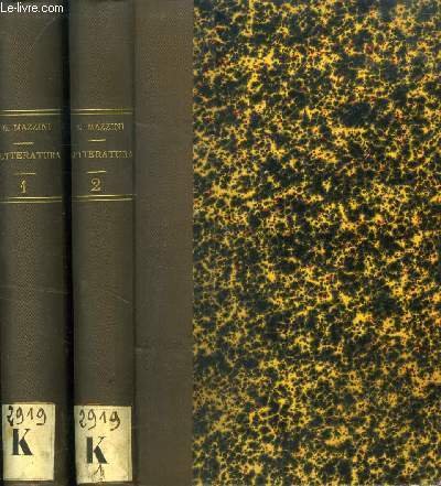 SCRITTI EDITI E INEDITI DI GIUSEPPE MAZZINI, LETTERATURA, 2 VOLUMI