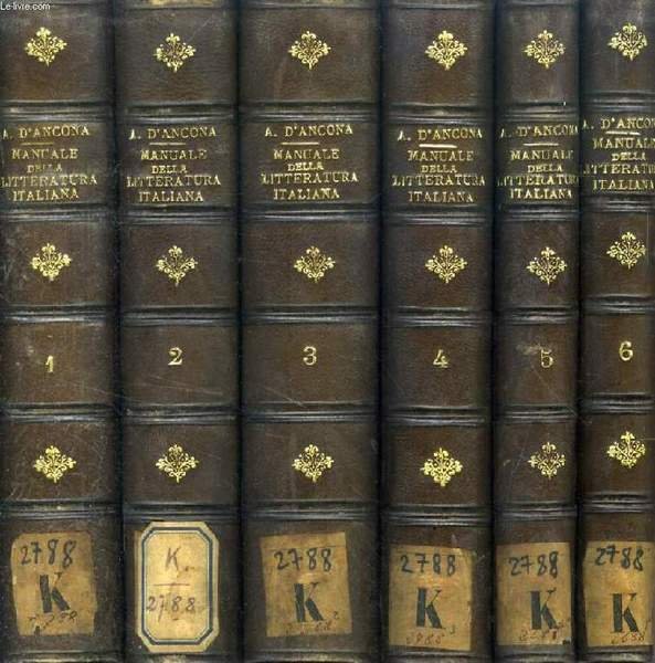 MANUALE DELLA LETTERATURA ITALIANA, 6 VOLUMI