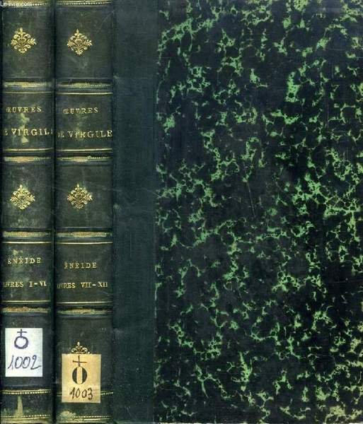 LES OEUVRES DE VIRGILE, Texte Latin, 2 TOMES, ENEIDE (LIVRES I-VI, VII-XII)
