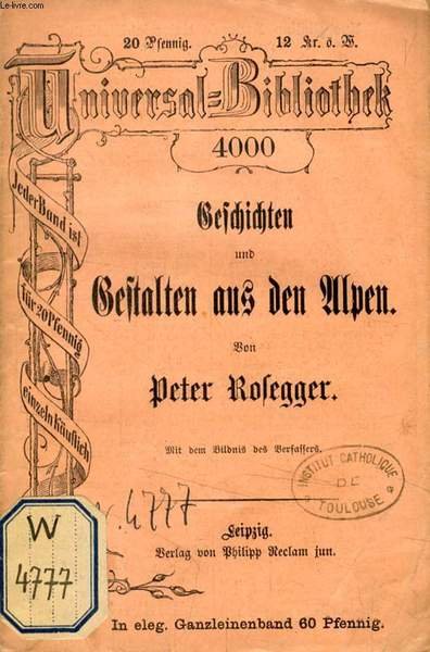 GESCHICHTEN UND GESTALTEN AUS DEN ALPEN