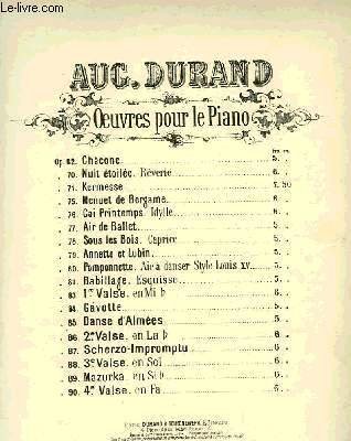 OEUVRES POUR LE PIANO