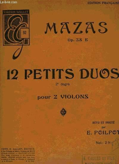 12 PETITS DUOS POUR 2 VIOLONS