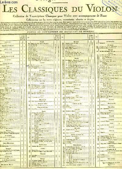 LES CLASSIQUES DU VIOLON N°390