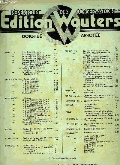 REPERTOIRE DES CONSERVATOIRES