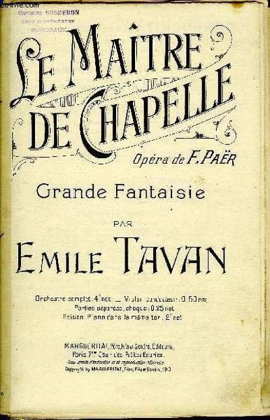 LE MAITRE DE CHAPELLE