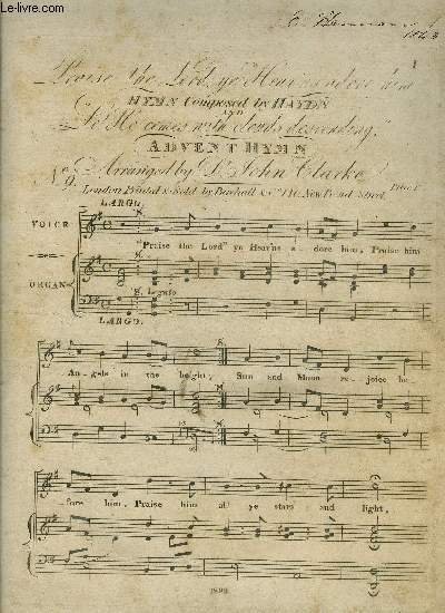 PRAISE THE LORD, YE HEAV'NS ADORE HIM / LO ! … | Immagine principale