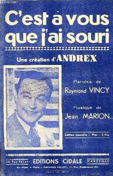 C'EST A VOUS QUE J'AI SOURI