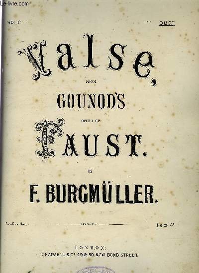 VALSE FROM GOUNOD'S OPERA OF FAUST