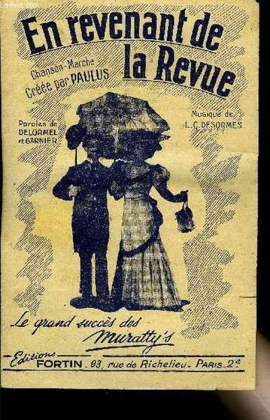 EN REVENANT DE LA REVUE chanson et piano