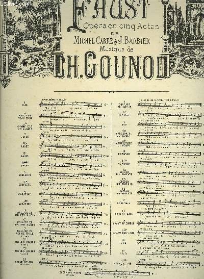 N°7 bis extrait de "FAUST" AIR DES BIJOUX pour piano et chant