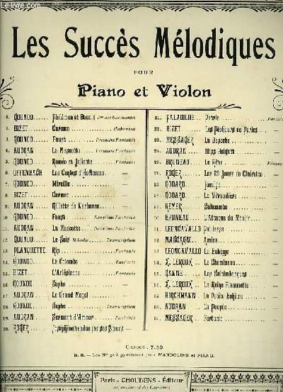 1ère Fantaisie DUO POUR PIANO ET VIOLON extrait de l'opéra "Faust"