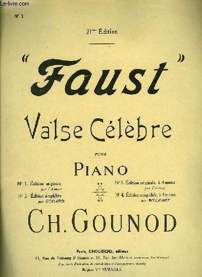 VALSE extraite de "Faust" POUR PIANO