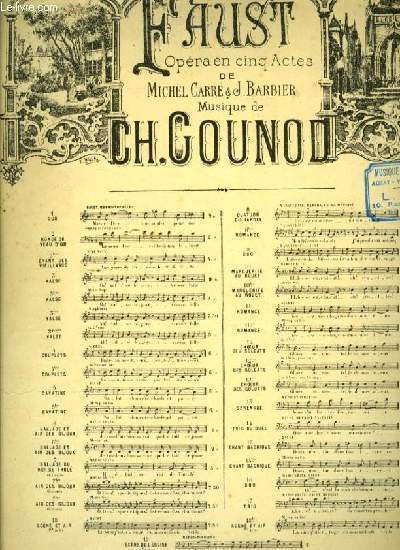 N°4 bis COUPLETS extrait de "Faust" POUR PIANO ET CHANT