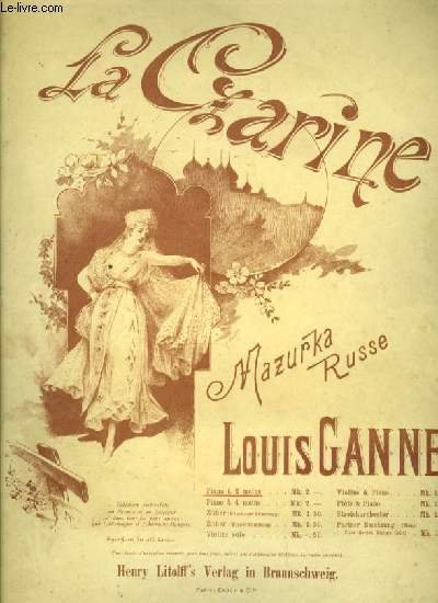 LA CZARINE mazurka russe partition pour piano à deux mains. | Immagine principale