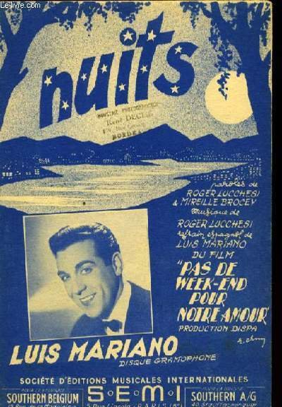 NUITS boléro partition pour piano | Immagine principale