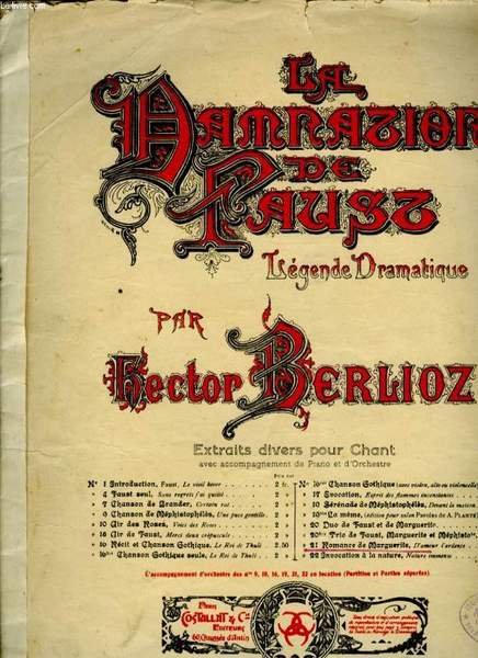 LA DAMNATION DE FAUST ROMANCE DE MARGUERITE