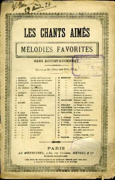 LES CHANTS AIMES MELODIES FAVORITES ENCHANTEMENT! | Immagine principale