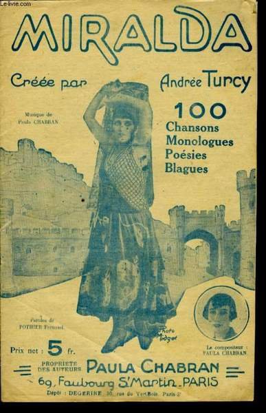 MIRALDA 100 CHANSONS MONOLOGUES POESIES BLAGUES. | Immagine principale