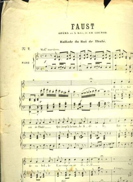 FAUST OPERA EN 5 ACTES N° 7 BALLADE DU ROI DE THULE