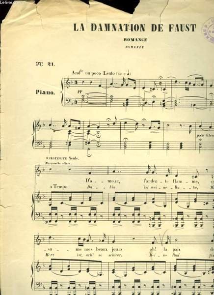 LA DAMNATION DE FAUST N°21 ROMANCE