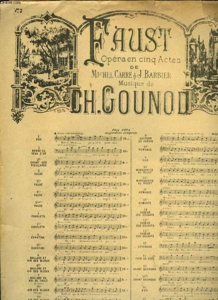 FAUST N°7 BALLADE DU ROI DE THULE