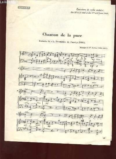 CHANSON DE LA PUCE, EXTRAITE DE " LA DOMNATION DE FAUST"