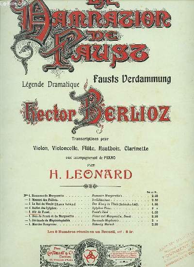 LA DAMNATIONS DE FAUST. N°5 AIR DE FAUST. LEGENDE DRAMATIQUE.