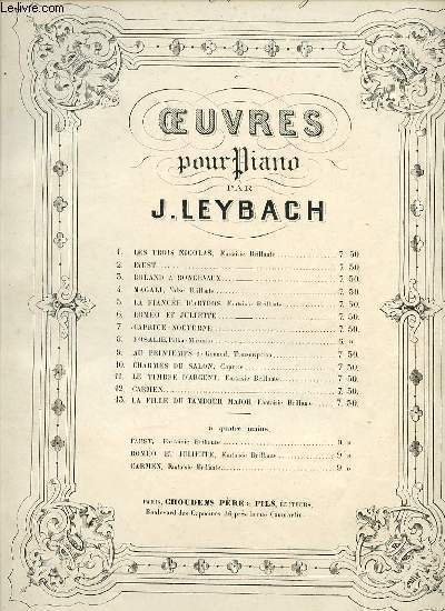 FAUST OPERA DE CH. GOUNOD. FANTAISIE ELEGANTE.