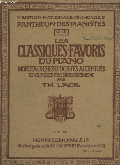 LES CLASSIQUES FAVORIS DU PIANO - 4° VOLUME - N°1051 …