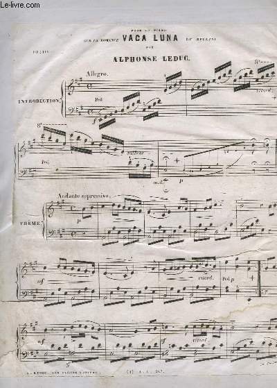 PREMIER FANTAISIE SUR LA ROMANCE "VAGA LUNA" DE BELLINI - … | Immagine principale