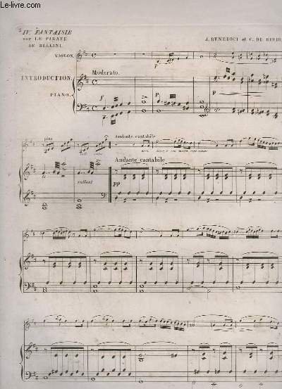 4°, 5° et 6° FANTAISIE SUR LE PIRATE DE BELLINI - POUR PIANO ET VIOLON.