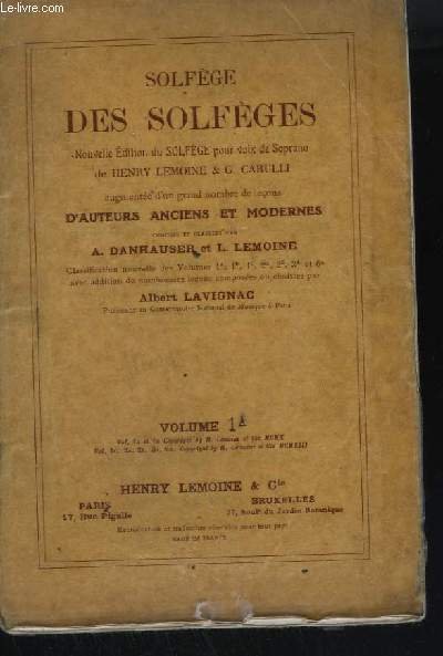 SOLFEGE DES SOLFEGES - VOLUME 1 A : LECONS EN … | Immagine principale