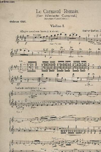 LE CARNAVAL ROMAIN - ODEON N°646 : PIANO + TIMPANY … | Immagine principale