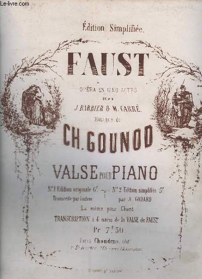 FAUST - OPERA EN 5 ACTES - N°2 : EDITION SIMPLIFIEE POUR PIAO.