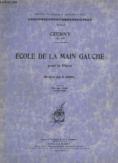 ECOLE DE LA MAIN GAUCHE POUR LE PIANO - OP.399.
