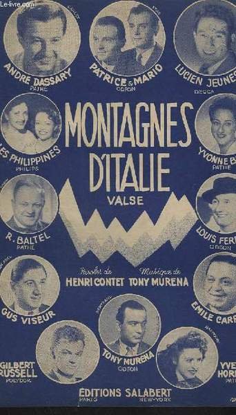 MONTAGNES D'ITALIE - CHANT.