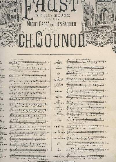 FAUST - N°4 : COUPLETS - PIANO + CHANT.